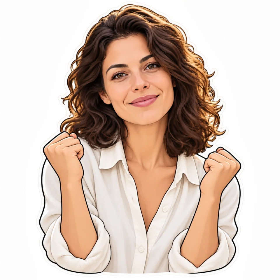 Crea un avatar sticker con sfondo trasparente
